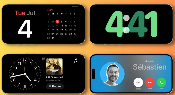 朝天苹果手机维修分享iOS17横屏充电待机显示有什么好处 