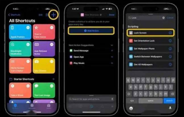朝天苹果14锁屏维修店分享iPhone14升级iOS16.4后如何创建锁屏快捷方式 
